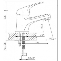 Bateria umywalkowa KUCHINOX GRACE BKY_020D